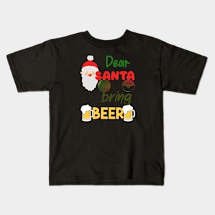 Christmas Santa Bring Beer lovers Kids T-Shirt